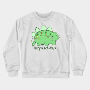 Cute green Christmas dinosaur Crewneck Sweatshirt